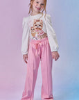 Calça Wide Leg em Malha Tecnonew 89224 Infanti Infantil Menina