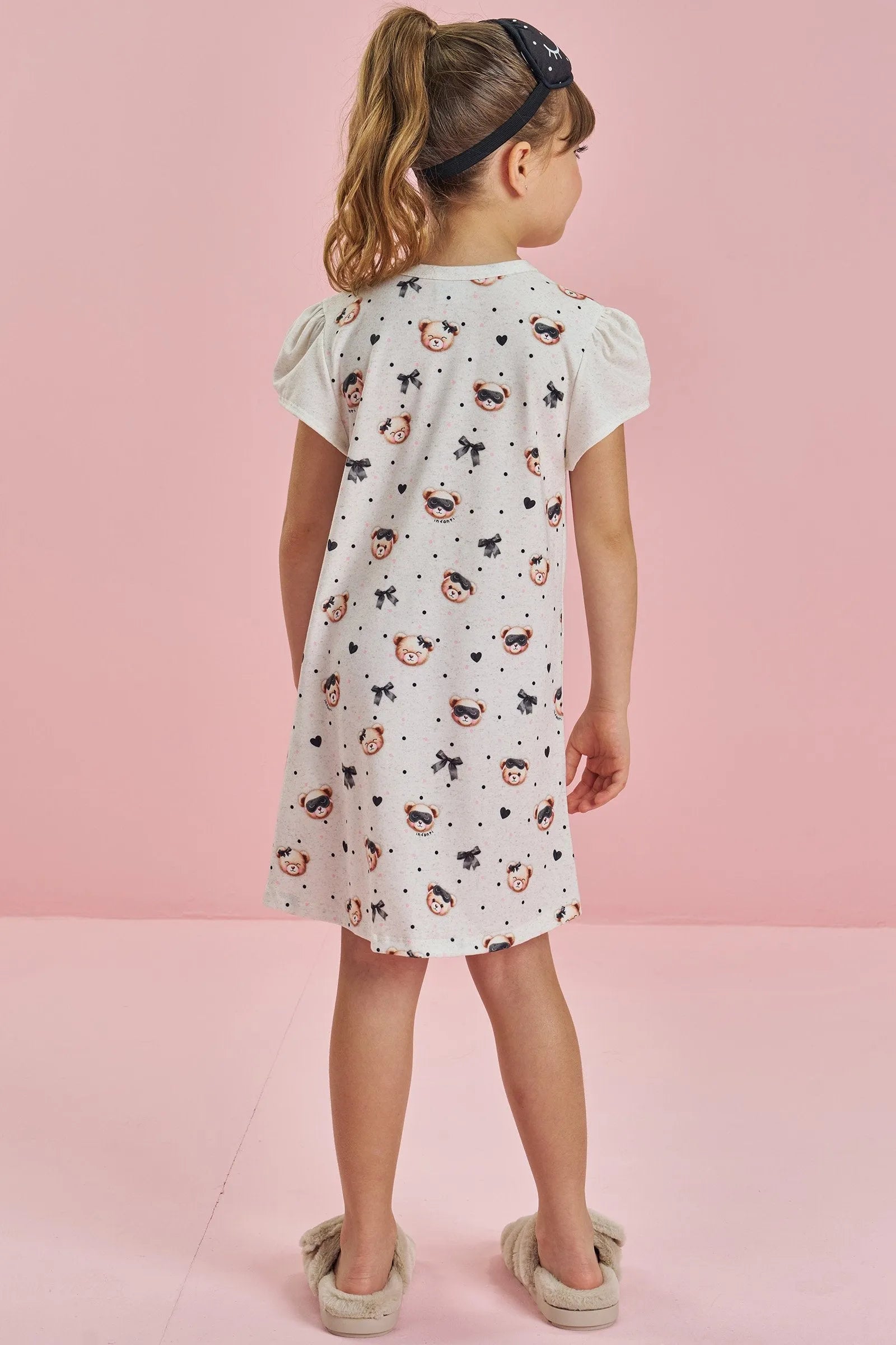 Camisola em Malha Fresh. Acompanha Máscara 84159 Infanti Infantil Menina