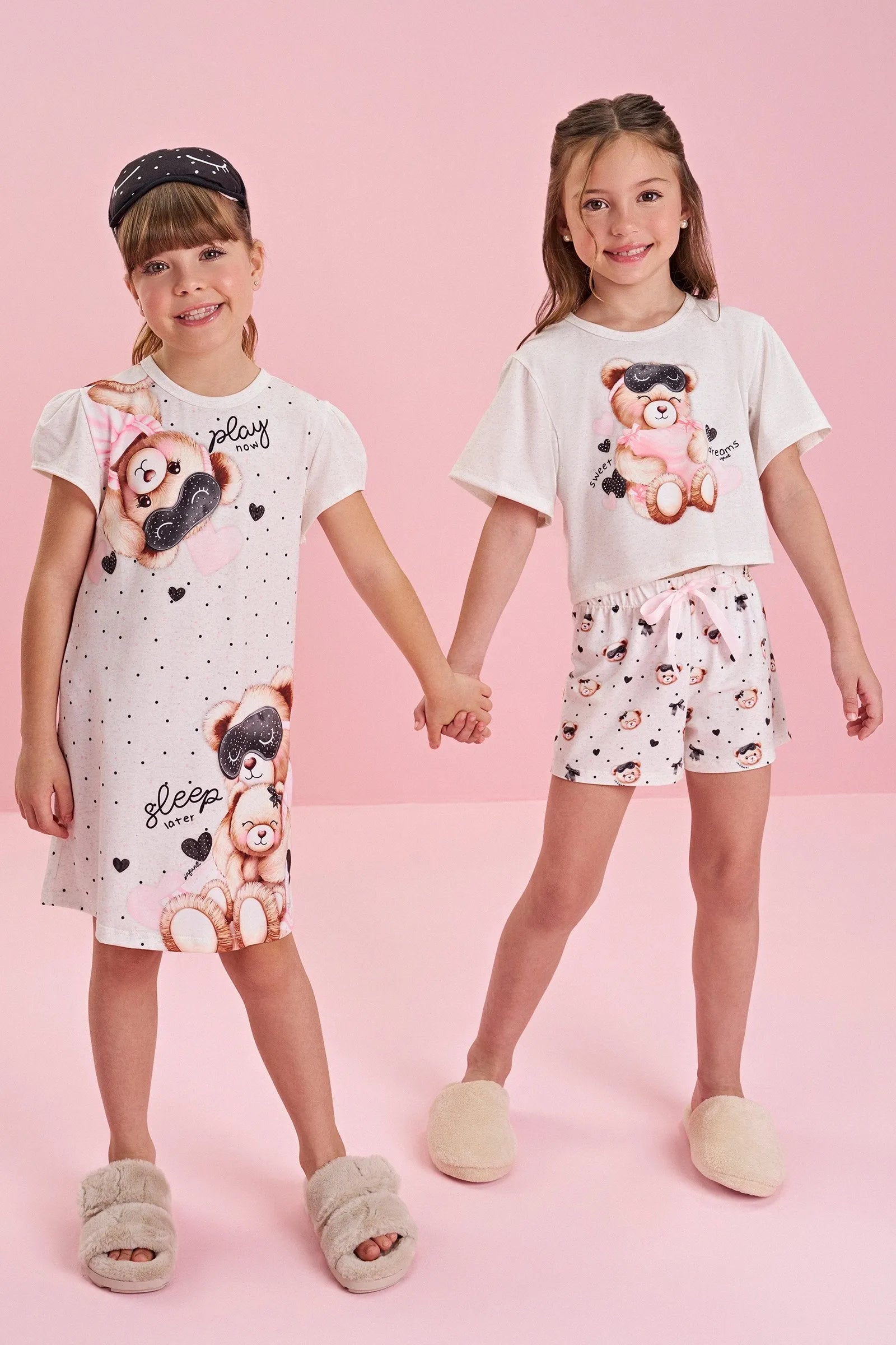 Camisola em Malha Fresh. Acompanha Máscara 84159 Infanti Infantil Menina