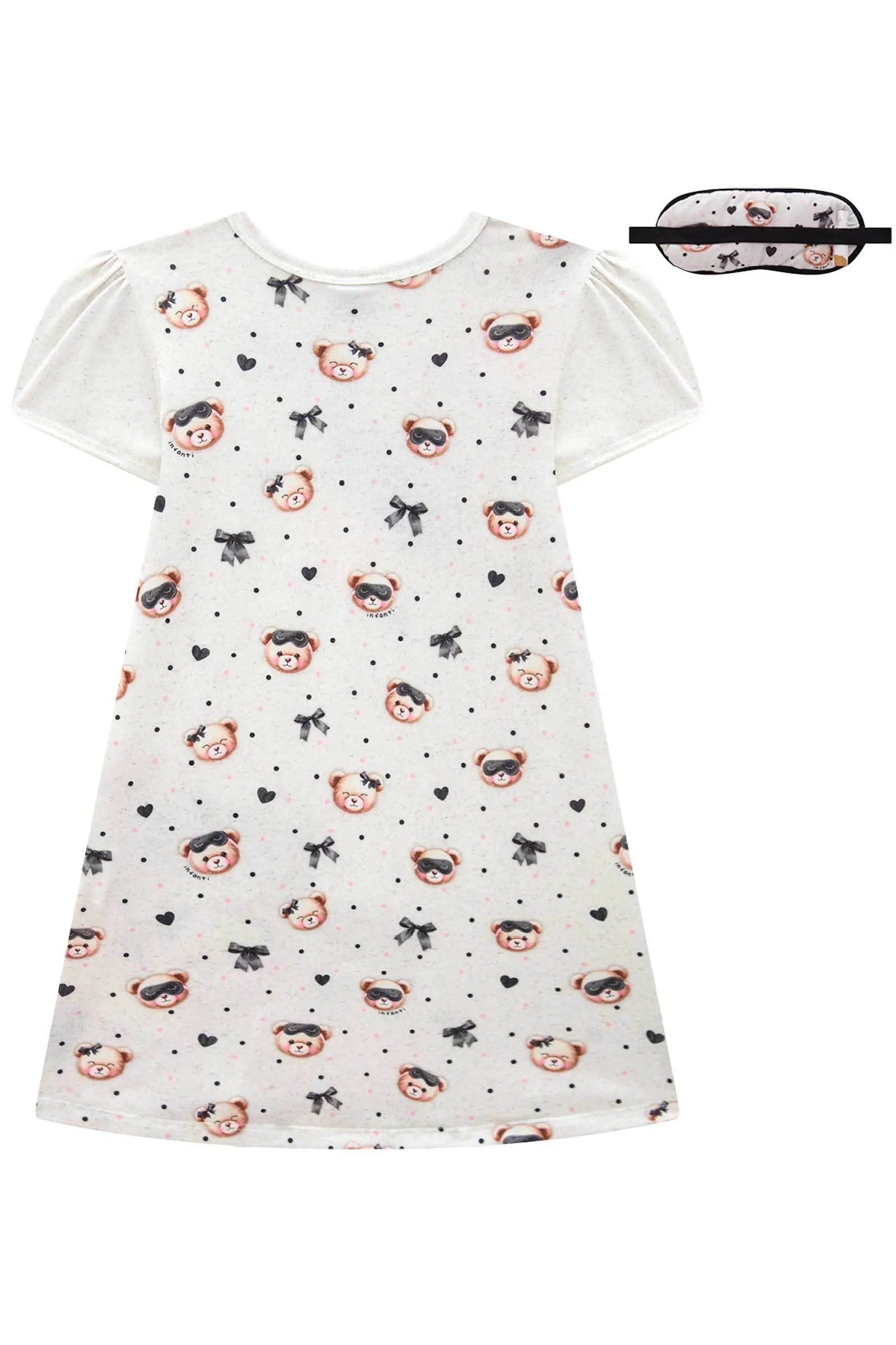 Camisola em Malha Fresh. Acompanha Máscara 84159 Infanti Infantil Menina
