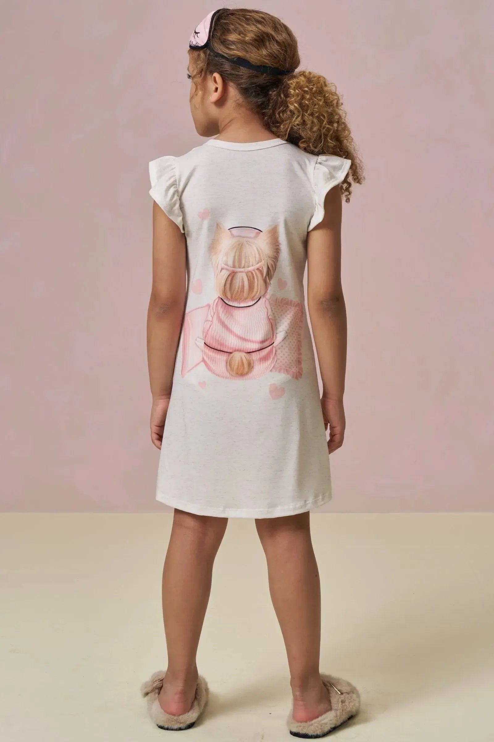Camisola em Malha Fresh. Acompanha Máscara 96054 Infanti Infantil Menina