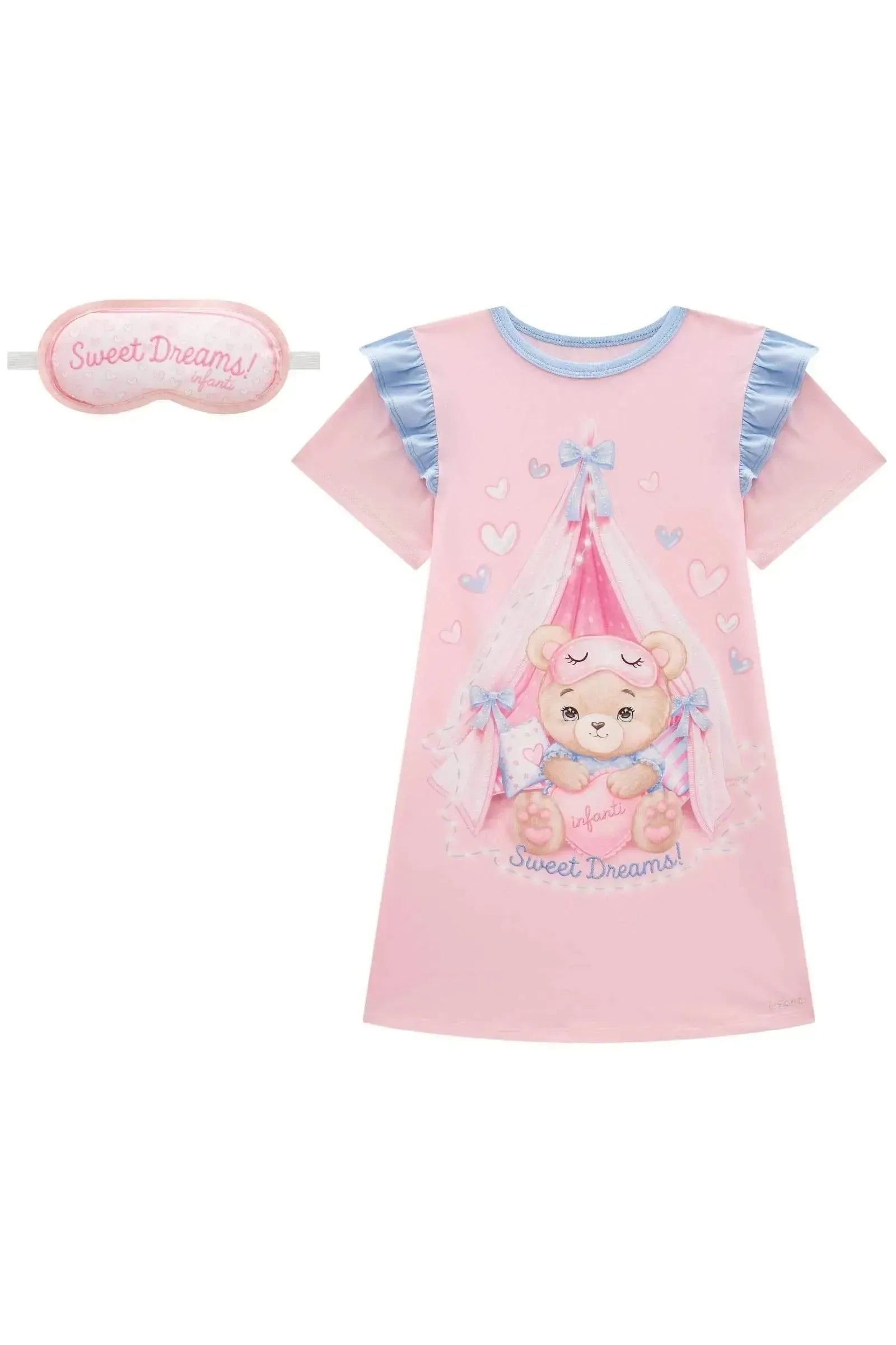 Camisola em Meia Malha. Acompanha Máscara 96014 Infanti Infantil Menina