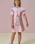 Camisola em Meia Malha. Acompanha Máscara 96014 Infanti Infantil Menina