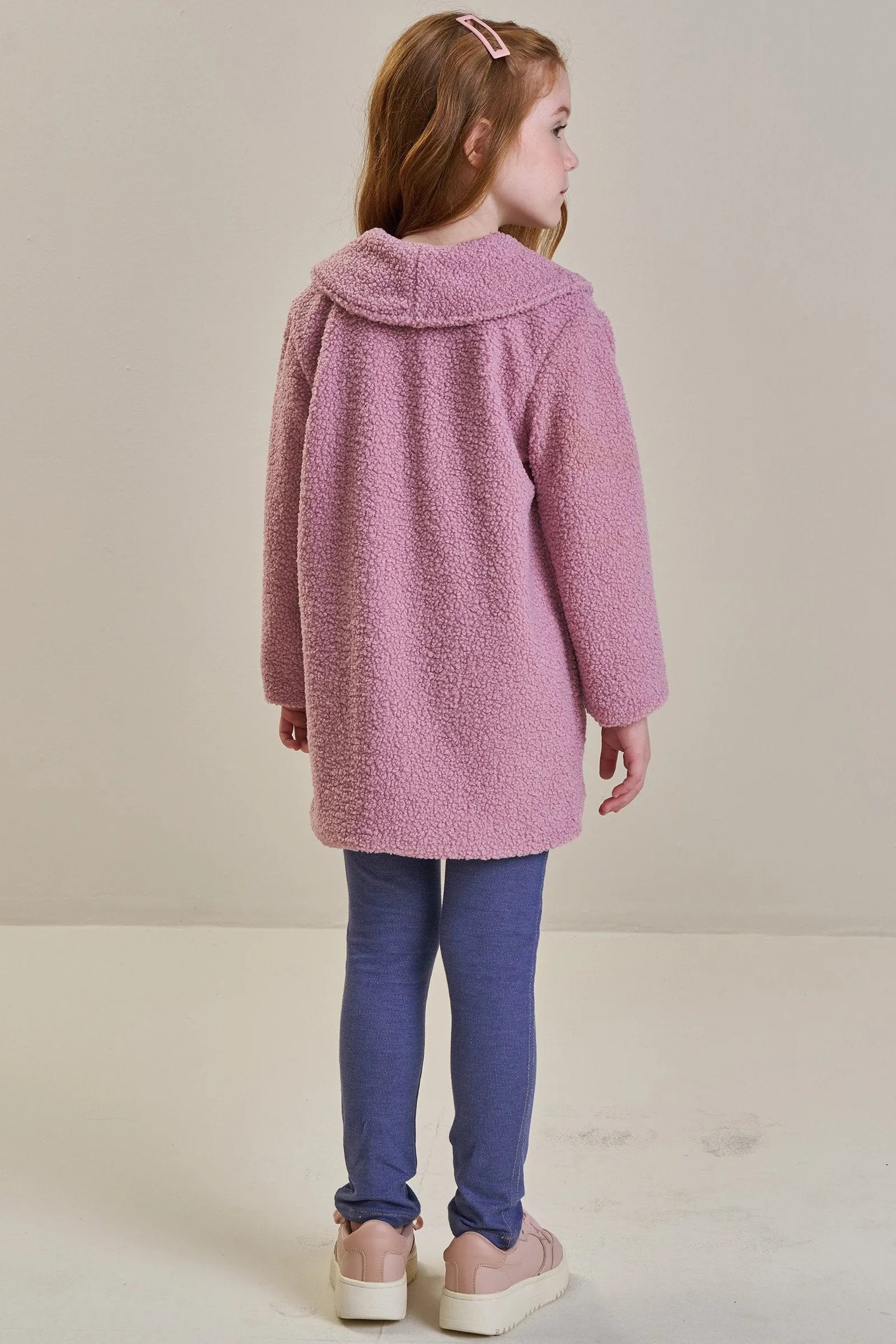 Casaco Alongado em Pelo Durban 92658 Infanti Infantil Menina