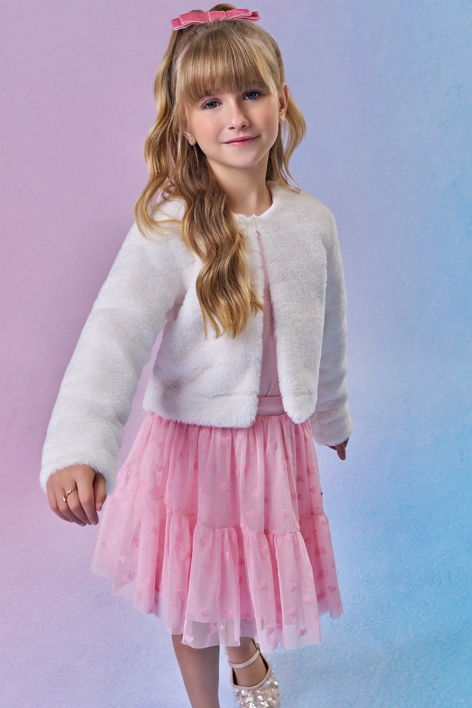 Casaqueto em Pelo Liso 89218 Infanti Infantil Menina