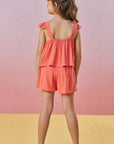 Conjunto de Bata Boxy e Shorts em Viscose 85233 Infanti Infantil Menina
