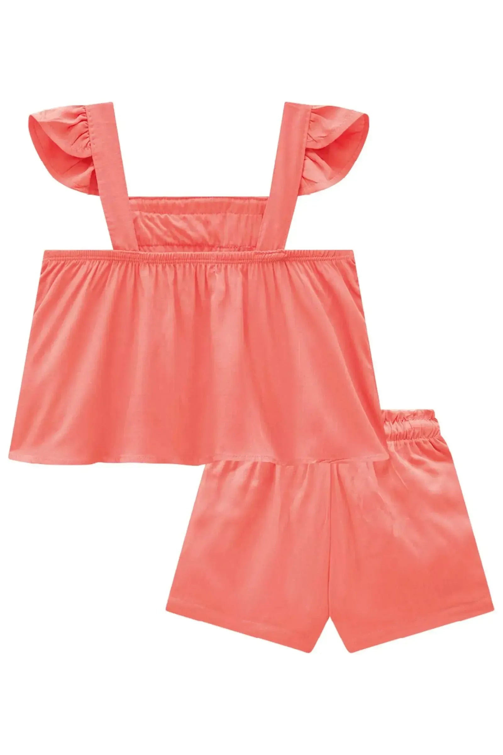 Conjunto de Bata Boxy e Shorts em Viscose 85233 Infanti Infantil Menina