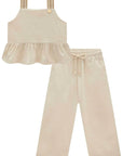 Conjunto de Bata e Calça Mariner em Linho com Elastano 98536 Infanti Infantil Menina