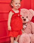 Conjunto de Bata e Shorts em Laise Summer 77575 Infanti