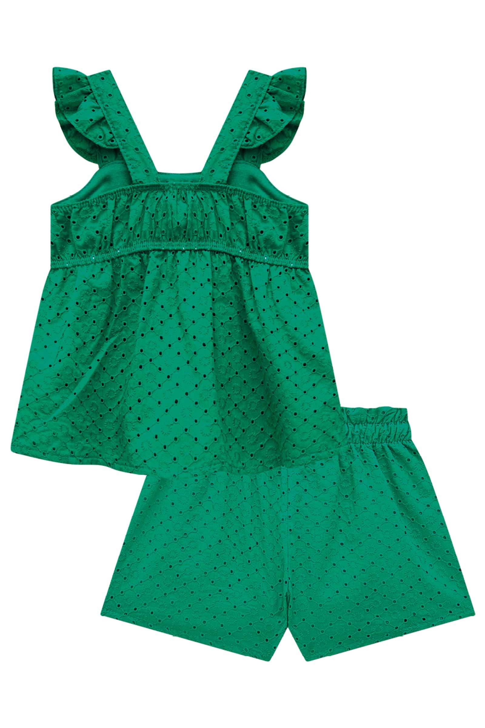 Conjunto de Bata e Shorts em Laise Summer 77575 Infanti