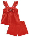 Conjunto de Bata e Shorts em Laise Summer 77575 Infanti