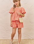 Conjunto de Bata e Shorts em Linho Bordado Dolce 74228 Infanti