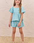 Conjunto de Bata e Shorts em Linho Bordado Dolce 74228 Infanti