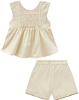 Conjunto de Bata e Shorts em Linho Santorine com Elastano 96187 Infanti Infantil Menina