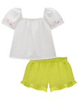 Conjunto de Bata em Air Flow com Shorts em Viscose Turim 75466 Infanti