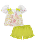 Conjunto de Bata em Air Flow com Shorts em Viscose Turim 75466 Infanti