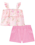 Conjunto de Bata em Chiffon com Shorts e Sarja Daryl com Elastano 74810 Infanti