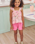 Conjunto de Bata em Chiffon com Shorts e Sarja Daryl com Elastano 74810 Infanti