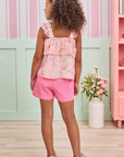 Conjunto de Bata em Chiffon com Shorts e Sarja Daryl com Elastano 74810 Infanti