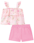 Conjunto de Bata em Chiffon com Shorts e Sarja Daryl com Elastano 74810 Infanti