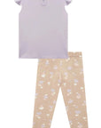 Conjunto de Bata em Cotton com Calça Legging em Molecotton 82322 Infanti