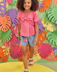 Conjunto de Bata em Laise Verano com Shorts em Jeans Bellini com Elastano 73701 Infanti