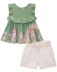 Conjunto de Bata em Malha Bee e Shorts em Sarja com Elastano 81891 Infanti