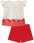 Conjunto de Bata em Malha Laise com Shorts em Sarja Onix com Elastano 78216 Infanti