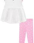 Conjunto de Bata em Malha Wave com Legging em Jacquard Marina 75459 Infanti