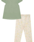 Conjunto de Bata em Meia Malha com Calça Legging em Malha Power 96202 Infanti Infantil Menina