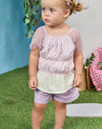 Conjunto de Bata em Visco Twill com Shorts em Sarja Onix com Elastano 78273 Infanti