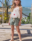 Conjunto de Bata em Viscose Bordado e Shorts em Sarja com Elastano 96500 Infanti Infantil Menina