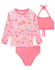 Conjunto de Biquíni e Blusa em Malha UV Dry com Proteção UV 50+ 93172 Infanti Infantil Menina