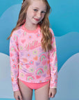 Conjunto de Biquíni e Blusa em Malha UV Dry com Proteção UV 50+ 93172 Infanti Infantil Menina