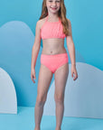 Conjunto de Biquíni e Blusa em Malha UV Dry com Proteção UV 50+ 93172 Infanti Infantil Menina