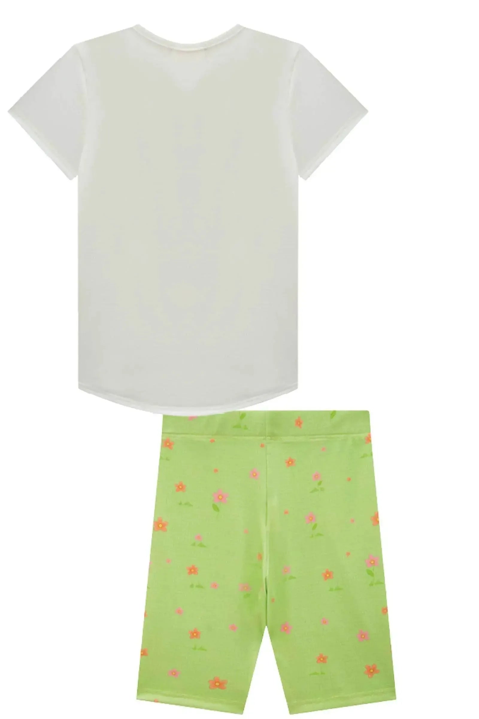 Conjunto de Blusa Alongada em Malha Fresh e Biker em Malha Power 86828 Infanti Infantil Menina