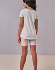Conjunto de Blusa Alongada em Malha Fresh e Biker em Malha Power 88916 Infanti Infantil Menina