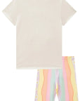 Conjunto de Blusa Alongada em Malha Fresh e Biker em Malha Power 88916 Infanti Infantil Menina