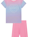 Conjunto de Blusa Alongada em Malha Yuki e Bermuda Biker em Malha UV 50+ 96470 Infanti Infantil Menina