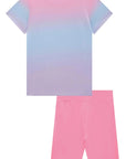 Conjunto de Blusa Alongada em Malha Yuki e Bermuda Biker em Malha UV 50+ 96470 Infanti Infantil Menina
