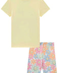 Conjunto de Blusa Alongada em Meia Malha e Bermuda Biker em Malha Power 95314 Infanti Infantil Menina