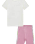 Conjunto de Blusa Alongada em Meia Malha e Bermuda Biker em Malha Power 95321 Infanti Infantil Menina
