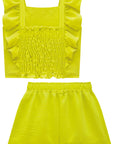 Conjunto de Blusa Boxy e Shorts em Air Flow 76199 Infanti