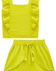 Conjunto de Blusa Boxy e Shorts em Air Flow 76199 Infanti