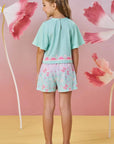 Conjunto de Blusa Boxy e Shorts em Malha Fresh 85155 Infanti Infantil Menina
