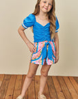 Conjunto de Blusa Boxy em Linho com Shorts em Visco Twill 77052 Infanti