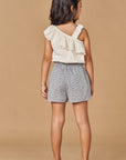 Conjunto de Blusa Boxy em Linho Deluxe e Shorts em Tecido Monterrey 78989 Infanti