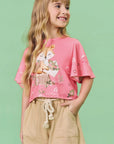 Conjunto de Blusa Boxy em Malha Fresh com Shorts em Molevisco 81492 Infanti