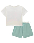 Conjunto de Blusa Boxy em Malha Fresh com Shorts em Viscose 86194 Infanti Infantil Menina