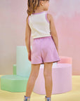 Conjunto de Blusa Boxy em Ribana Fancy e Short Saia em Moletom sem Pelúcia 83452 Infanti Infantil Menina